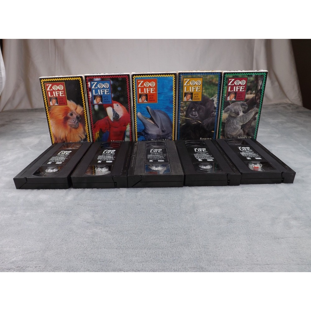 Zoo Life with Jack Hanna‎ VHS Set of 5 Time Life Videos